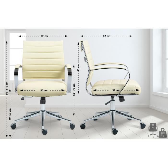 Brostuhl HLO-CP165 Kunstleder ~ creme