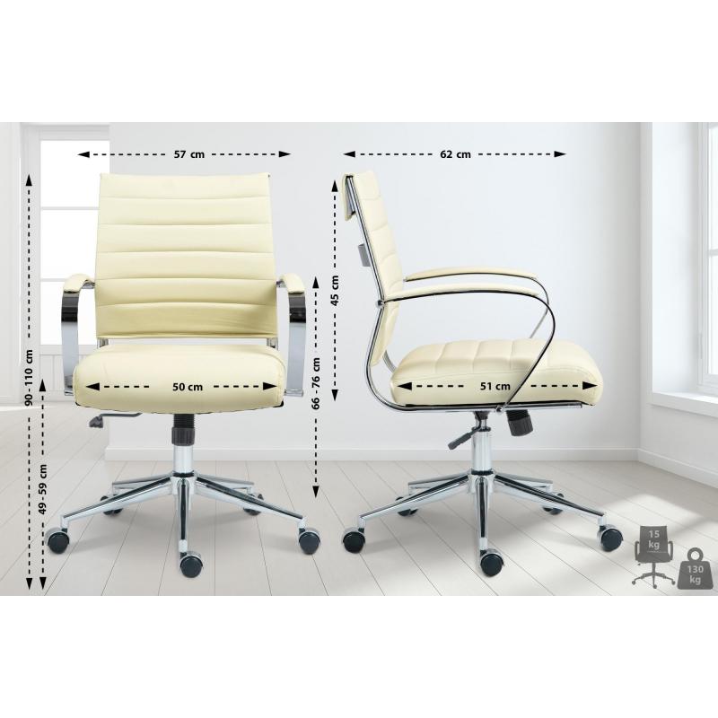 Brostuhl HLO-CP165 Kunstleder ~ creme