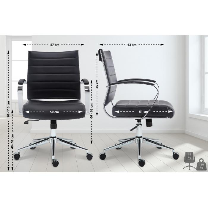 Brostuhl HLO-CP165 Kunstleder ~ schwarz