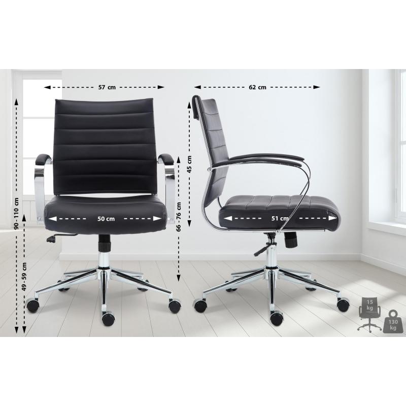 Brostuhl HLO-CP165 Kunstleder ~ schwarz