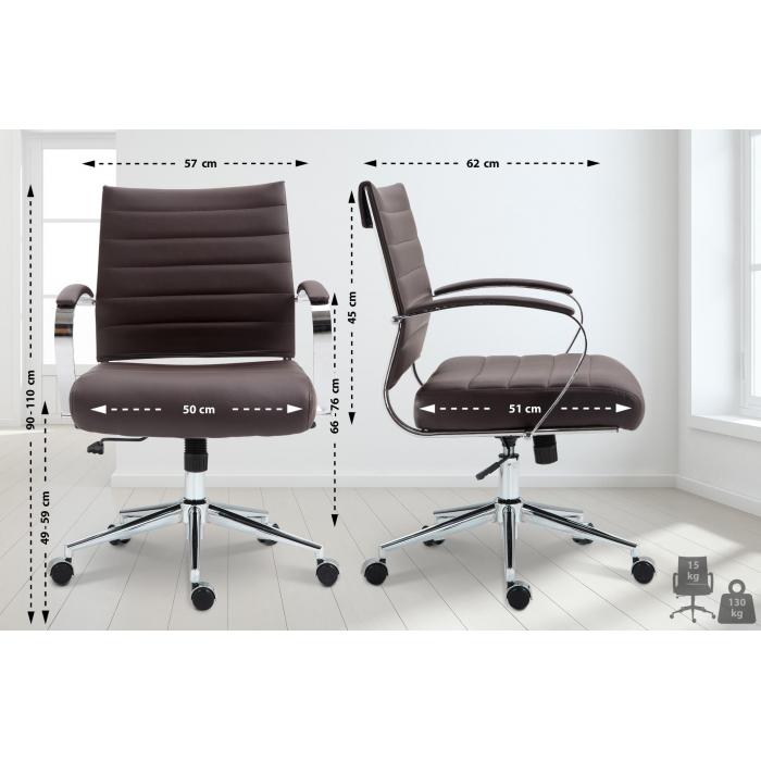 Brostuhl HLO-CP165 Kunstleder ~ braun