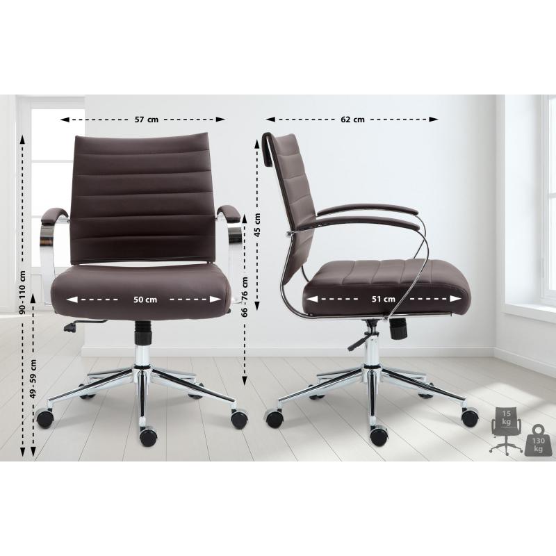 Brostuhl HLO-CP165 Kunstleder ~ braun