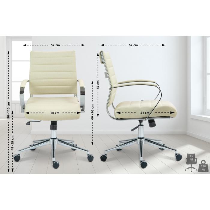 Brostuhl HLO-CP166 Stoff ~ creme