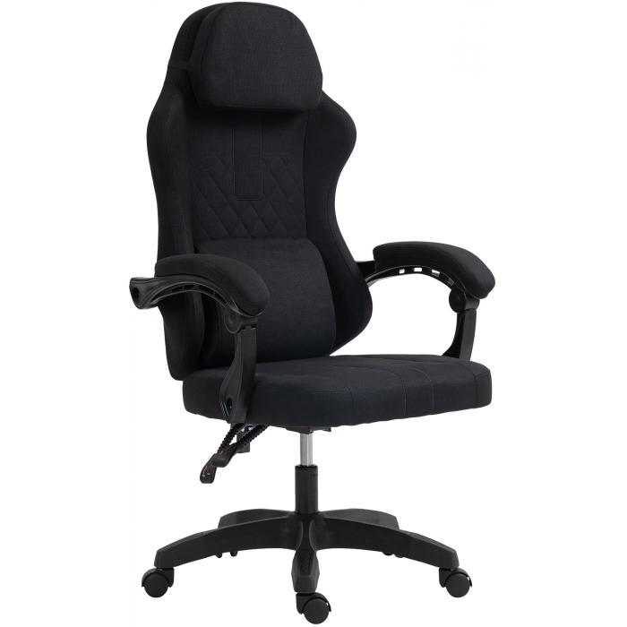 Brostuhl HLO-CP186 Stoff ~ schwarz/schwarz