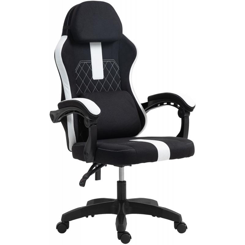 Brostuhl HLO-CP186 Stoff ~ schwarz/wei