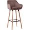 Barhocker HLO-CP19 Samt ~ coffee