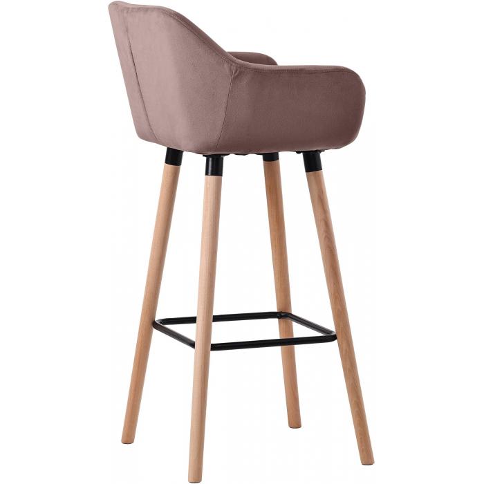 Barhocker HLO-CP19 Samt ~ coffee