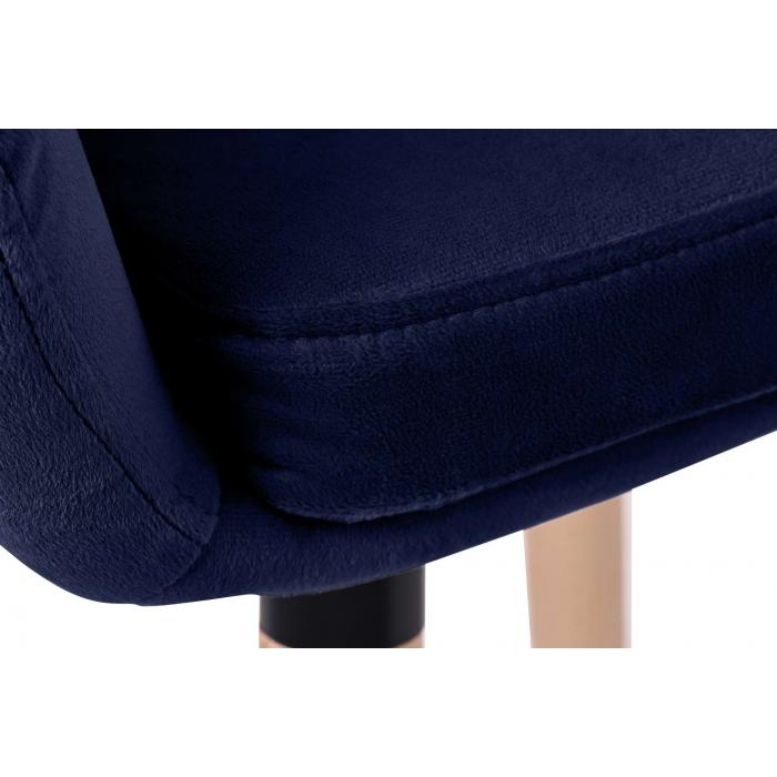 Barhocker HLO-CP19 Samt ~ dunkelblau