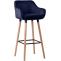 Barhocker HLO-CP19 Samt ~ dunkelblau