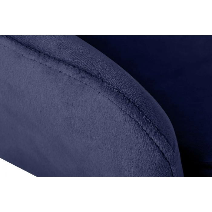 Barhocker HLO-CP19 Samt ~ dunkelblau
