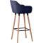 Barhocker HLO-CP19 Samt ~ dunkelblau