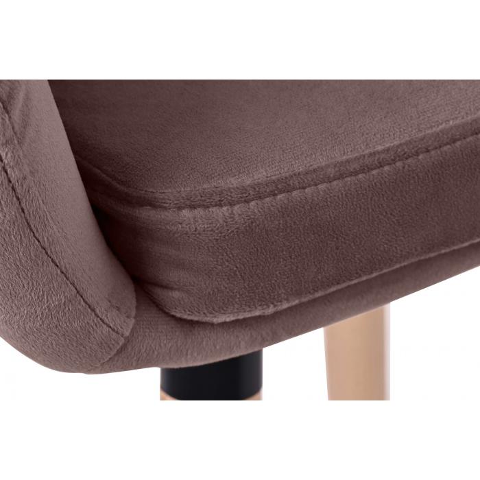 2er Set Barhocker HLO-CP19 Samt ~ coffee