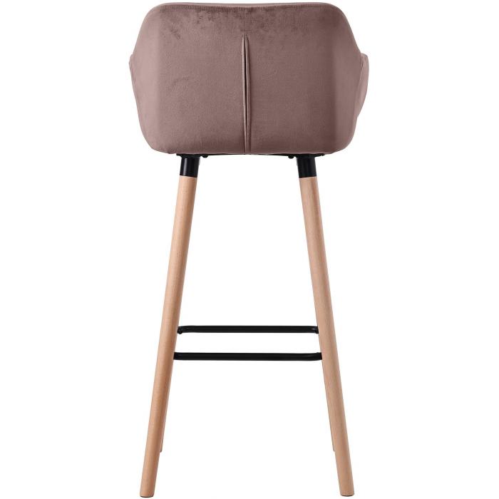 2er Set Barhocker HLO-CP19 Samt ~ coffee