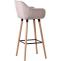 2er Set Barhocker HLO-CP19 Samt ~ hellgrau