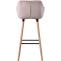 2er Set Barhocker HLO-CP19 Samt ~ hellgrau