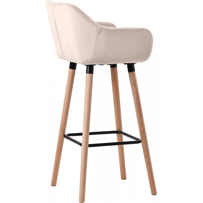 2er Set Barhocker HLO-CP19 Samt ~ creme