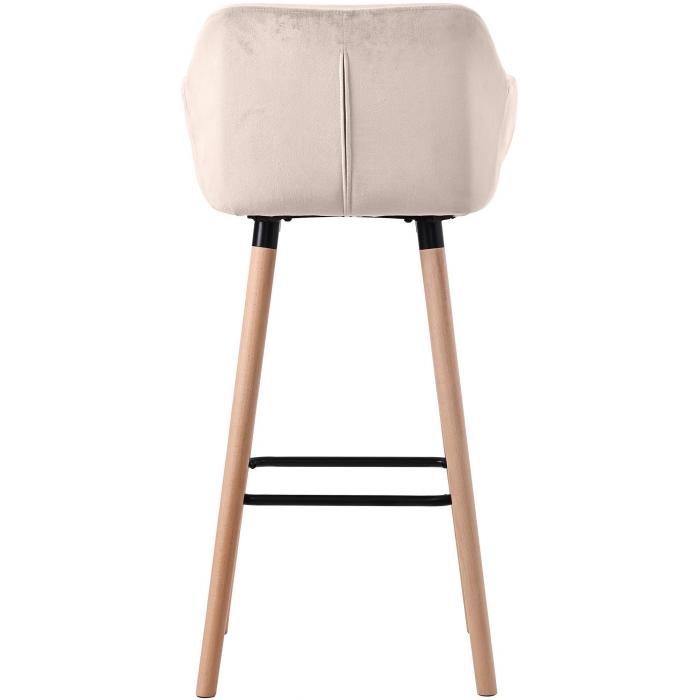 2er Set Barhocker HLO-CP19 Samt ~ creme