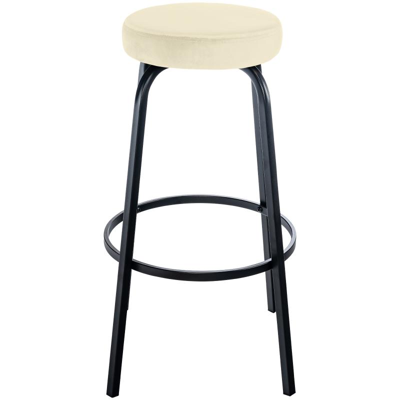 Barhocker HLO-CP324 Samt ~ creme