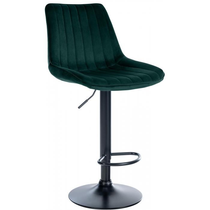 Barhocker HLO-CP296 Samt schwarz ~ grn