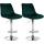 2er Set Barhocker HLO-CP296 Samt chrom ~ grn