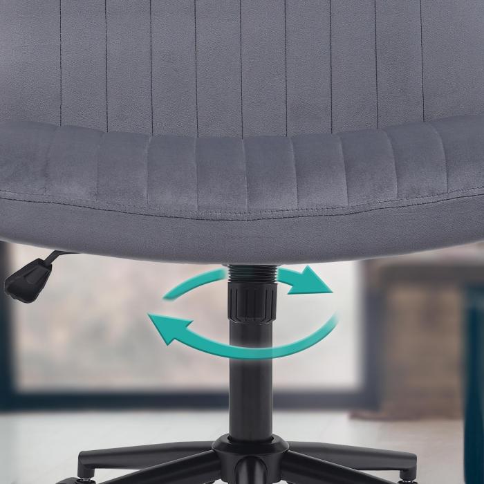 Brostuhl HLO-CP192 Samt ~ dunkelgrau
