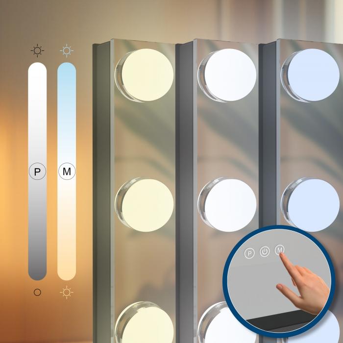Schminkspiegel HLO-CP123 mit Bluetooth ~ schwarz