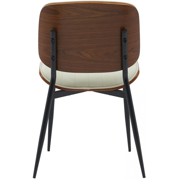 Besucherstuhl HLO-CP119 Kunstleder ~ walnuss/creme