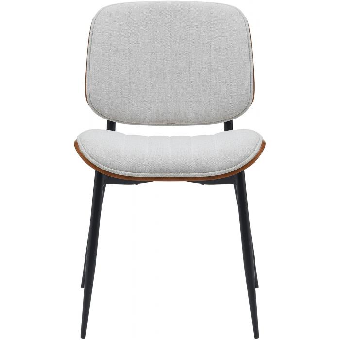 Besucherstuhl HLO-CP119 Stoff ~ walnuss/creme