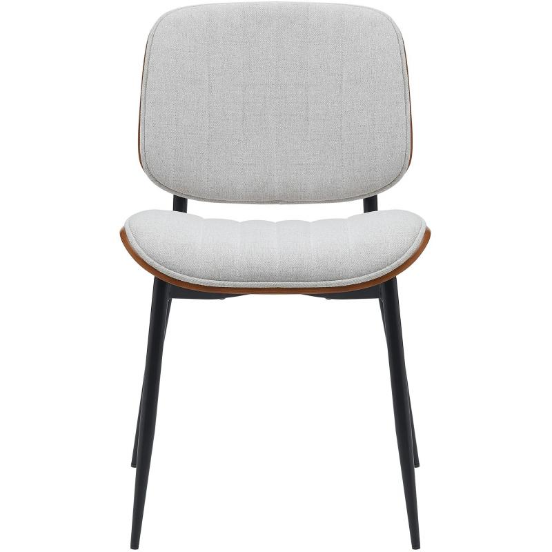 Besucherstuhl HLO-CP119 Stoff ~ walnuss/creme