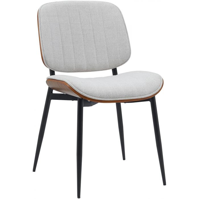 Besucherstuhl HLO-CP119 Stoff ~ walnuss/creme