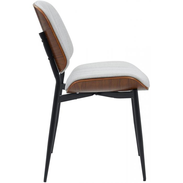 Besucherstuhl HLO-CP119 Stoff ~ walnuss/creme