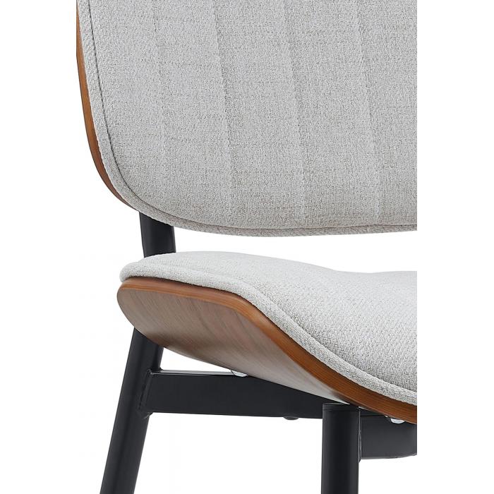 Besucherstuhl HLO-CP119 Stoff ~ walnuss/creme