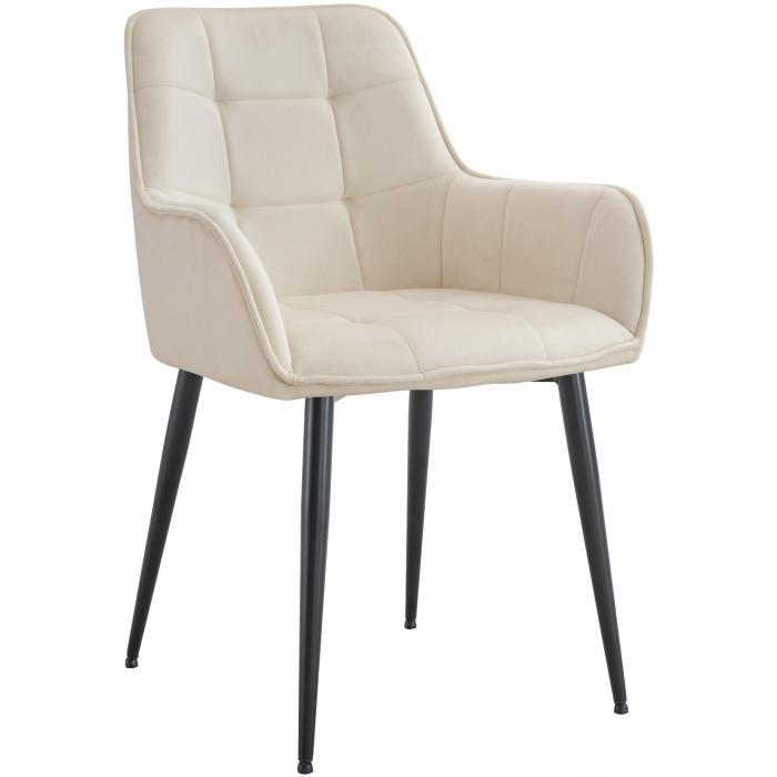 Esszimmerstuhl HLO-CP117 Samt ~ creme
