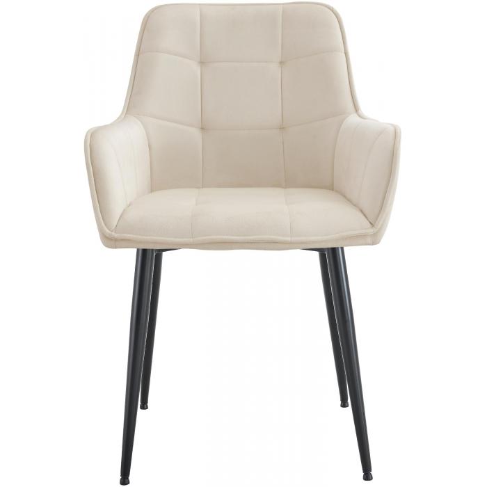 Esszimmerstuhl HLO-CP117 Samt ~ creme