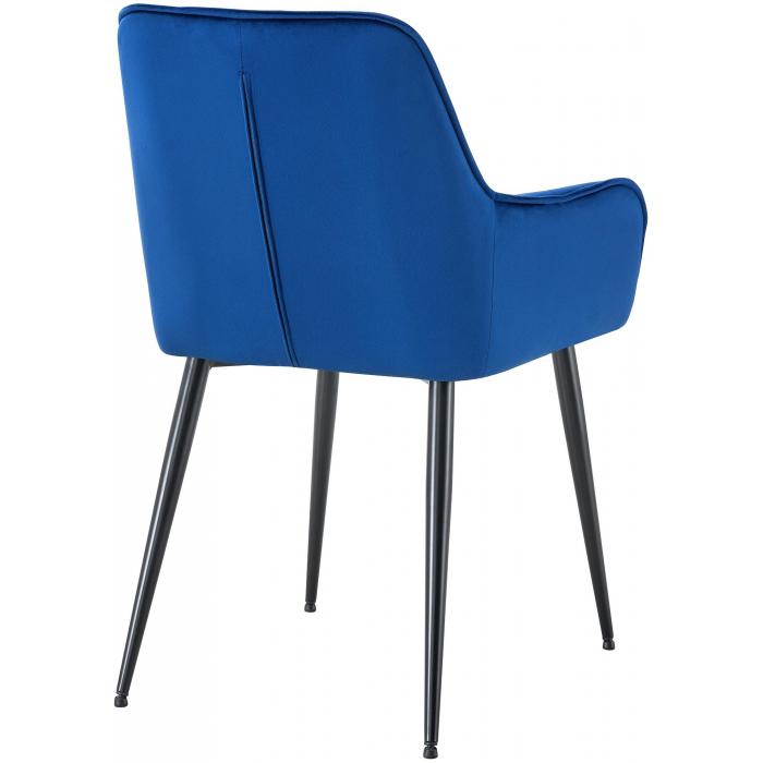 Esszimmerstuhl HLO-CP117 Samt ~ dunkelblau