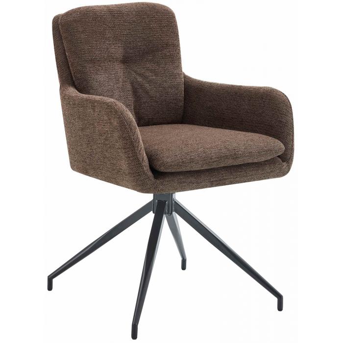 Esszimmerstuhl HLO-CP126 Stoff ~ braun