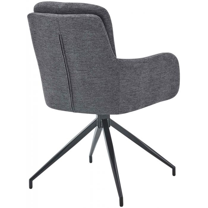 Esszimmerstuhl HLO-CP126 Stoff ~ dunkelgrau