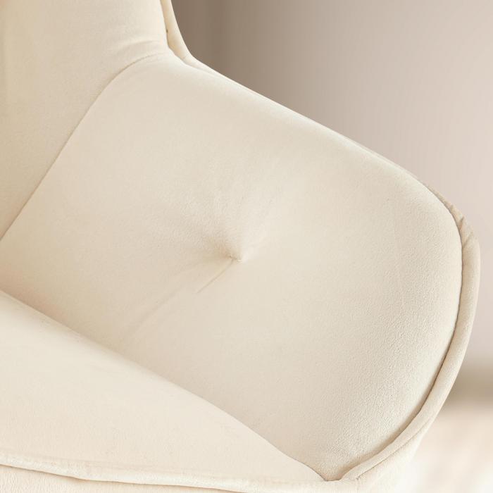 Besucherstuhl HLO-CP14 Samt ~ creme