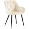 Besucherstuhl HLO-CP14 Samt ~ creme