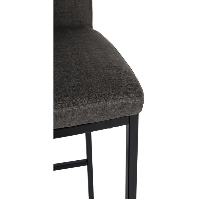 Barhocker HLO-CP142 Stoff B ~ dunkelgrau