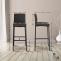 Barhocker HLO-CP142 Stoff B ~ dunkelgrau