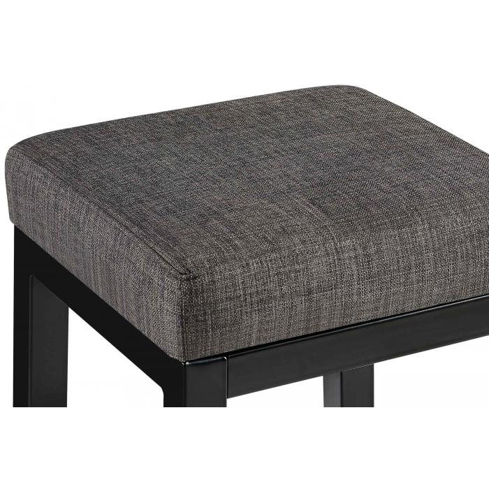 Barhocker HLO-CP212 B80 Stoff ~ grau