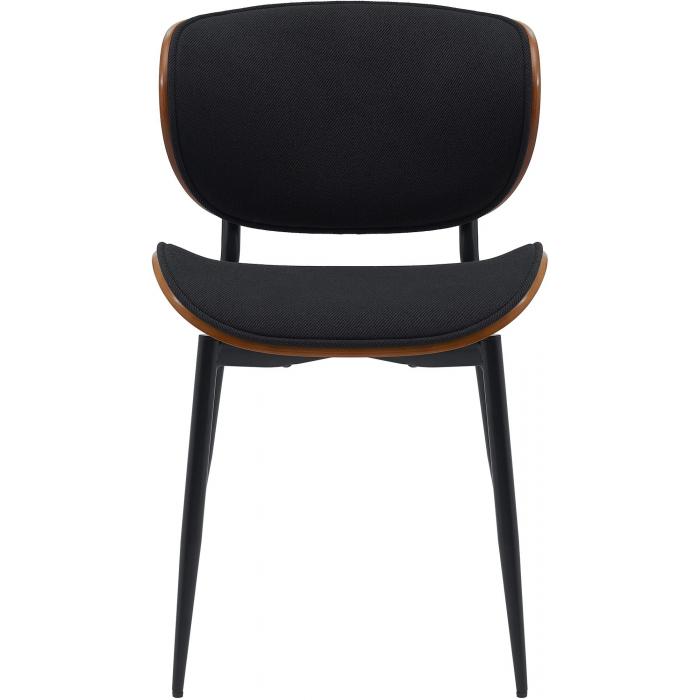 Besucherstuhl HLO-CP118 Stoff ~ walnuss/schwarz