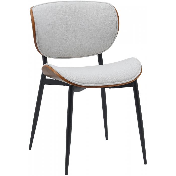 Besucherstuhl HLO-CP118 Stoff ~ walnuss/creme