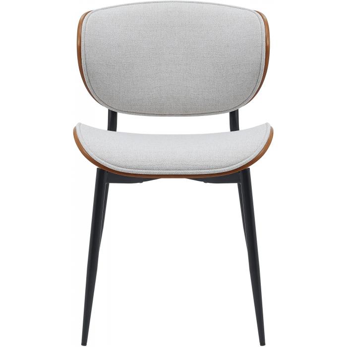 Besucherstuhl HLO-CP118 Stoff ~ walnuss/creme