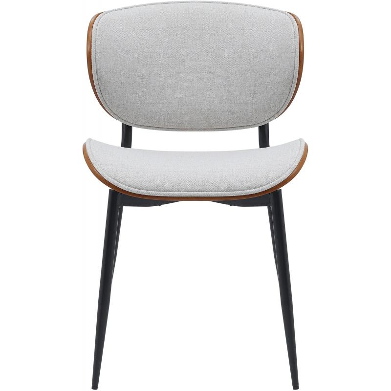 Besucherstuhl HLO-CP118 Stoff ~ walnuss/creme