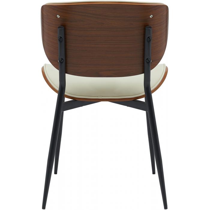 Besucherstuhl HLO-CP118 Kunstleder ~ walnuss/creme