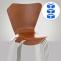 2er Set Besucherstuhl HLO-CP3 ~ braun