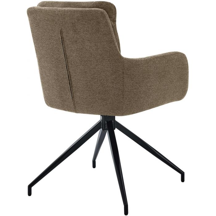Esszimmerstuhl HLO-CP128 Stoff ~ braun