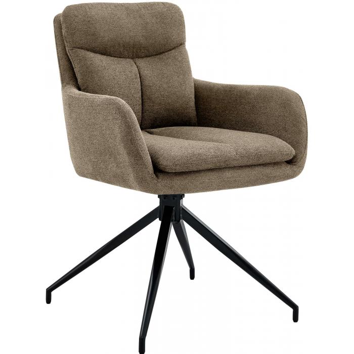 Esszimmerstuhl HLO-CP128 Stoff ~ braun